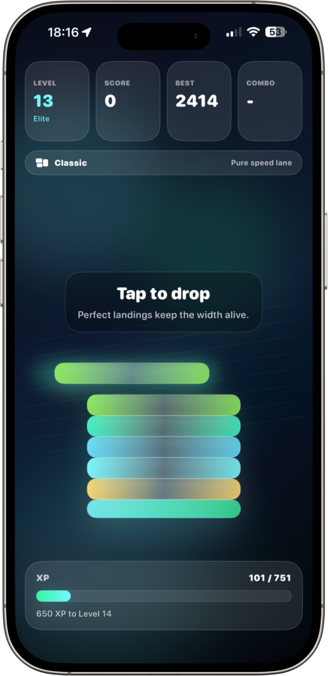 Tap to drop tutorial